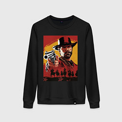 Свитшот хлопковый женский Red dead redemption 2, цвет: черный