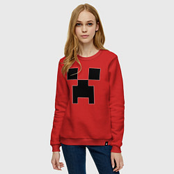 Свитшот хлопковый женский Minecraft, цвет: красный — фото 2