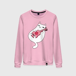 Свитшот хлопковый женский Music Cat, цвет: светло-розовый