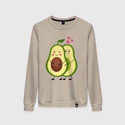 Женский свитшот Влюбленные Веганы Авокадо