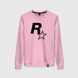 Свитшот хлопковый женский ROCKSTAR GAMES, цвет: светло-розовый
