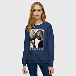 Свитшот хлопковый женский Kobe - RIP Legend, цвет: тёмно-синий — фото 2