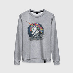 Женский свитшот Единорог Rock