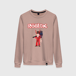 Свитшот хлопковый женский ROBLOX, цвет: пыльно-розовый