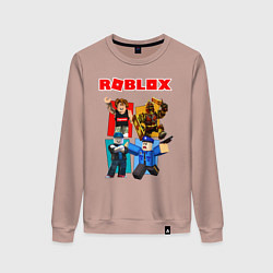 Свитшот хлопковый женский ROBLOX, цвет: пыльно-розовый