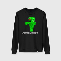 Свитшот хлопковый женский MINECRAFT, цвет: черный