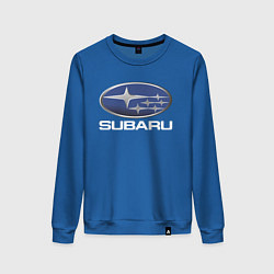 Свитшот хлопковый женский SUBARU, цвет: синий