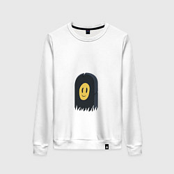 Свитшот хлопковый женский ПОШЛАЯ МОЛЛИ, цвет: белый