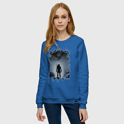 Свитшот хлопковый женский ВЕДЬМАК, цвет: синий — фото 2