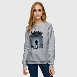 Свитшот хлопковый женский ВЕДЬМАК, цвет: меланж — фото 2