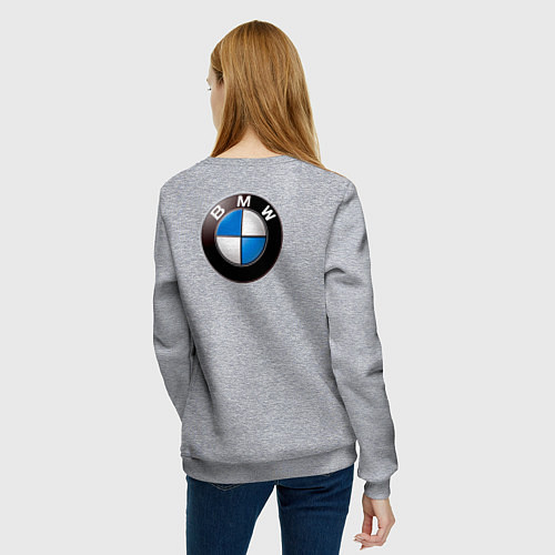 Женский свитшот BMW оскал / Меланж – фото 4