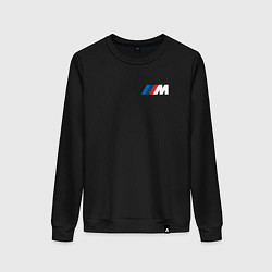 Свитшот хлопковый женский BMW M LOGO 2020, цвет: черный