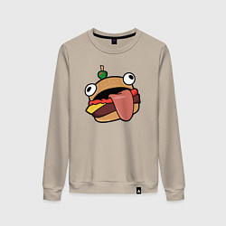 Свитшот хлопковый женский Fortnite Burger, цвет: миндальный