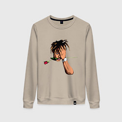 Свитшот хлопковый женский Juice WRLD, цвет: миндальный