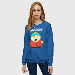 Свитшот хлопковый женский South Park, Эрик Картман, цвет: синий — фото 2