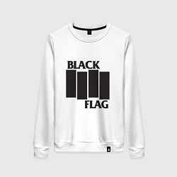 Свитшот хлопковый женский Black Flag, цвет: белый