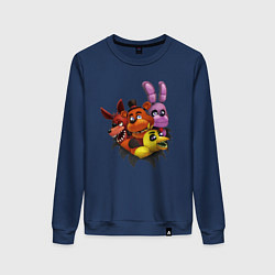 Свитшот хлопковый женский Five Nights At Freddys, цвет: тёмно-синий