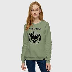 Свитшот хлопковый женский THE OFFSPRING, цвет: авокадо — фото 2