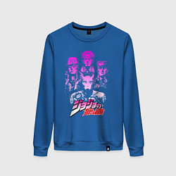 Свитшот хлопковый женский JOJOS BIZARRE ADVENTURE, цвет: синий