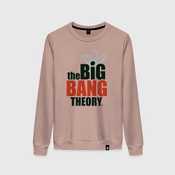 Свитшот хлопковый женский Big Bang Theory logo, цвет: пыльно-розовый