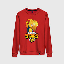 Свитшот хлопковый женский BRAWL STARS CROW PHOENIX, цвет: красный