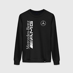 Свитшот хлопковый женский MERCEDES-BENZ AMG, цвет: черный