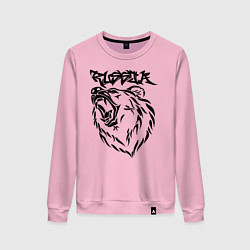 Свитшот хлопковый женский Russia, цвет: светло-розовый
