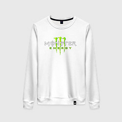 Свитшот хлопковый женский MONSTER ENERGY, цвет: белый