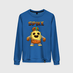 Свитшот хлопковый женский Brawl Stars Robot Spike, цвет: синий