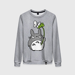 Женский свитшот Totoro и бабочка