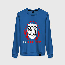 Свитшот хлопковый женский La Resistenicia, цвет: синий