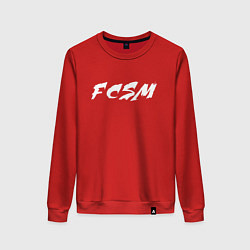 Свитшот хлопковый женский FCSM, цвет: красный