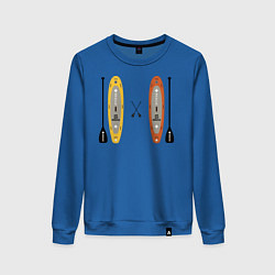 Свитшот хлопковый женский Сап серфинг, цвет: синий