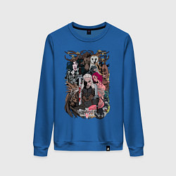 Свитшот хлопковый женский The Witcher wild hunt, цвет: синий