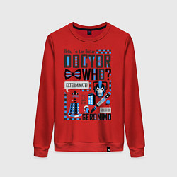 Свитшот хлопковый женский Hello, i'm the Doctor, цвет: красный