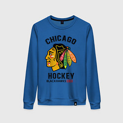 Свитшот хлопковый женский CHICAGO BLACKHAWKS NHL, цвет: синий