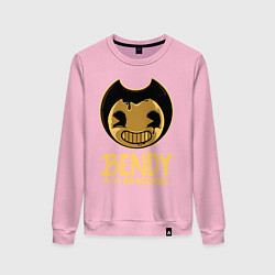 Свитшот хлопковый женский Bendy And The Ink Machine, цвет: светло-розовый