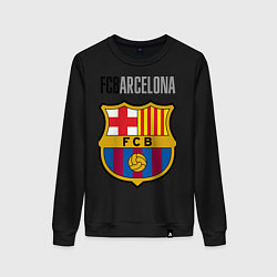 Свитшот хлопковый женский Barcelona FC, цвет: черный