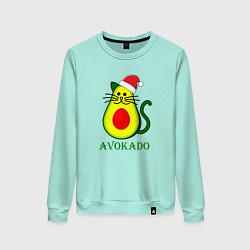 Свитшот хлопковый женский Avokado, цвет: мятный
