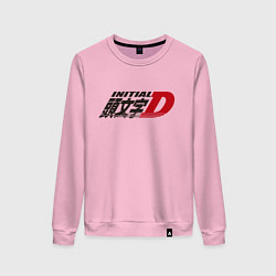 Свитшот хлопковый женский Initial D Logo Z, цвет: светло-розовый