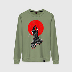Свитшот хлопковый женский Samurai, цвет: авокадо