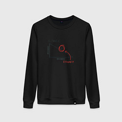 Свитшот хлопковый женский Find X, найдите X, цвет: черный
