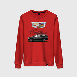 Свитшот хлопковый женский Cadillac, цвет: красный
