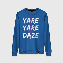 Свитшот хлопковый женский YARE YARE DAZE, цвет: синий