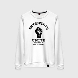 Свитшот хлопковый женский Introvert, цвет: белый