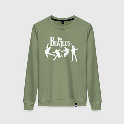Свитшот хлопковый женский The Beatles, цвет: авокадо