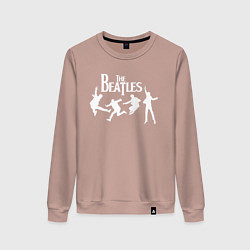 Свитшот хлопковый женский The Beatles, цвет: пыльно-розовый