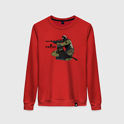 Свитшот хлопковый женский CS:GO, цвет: красный