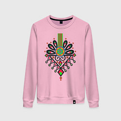 Свитшот хлопковый женский Польский узор Парзеница, цвет: светло-розовый