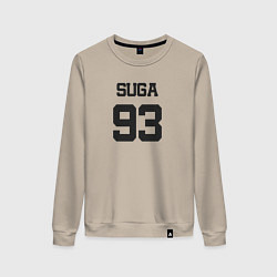 Свитшот хлопковый женский BTS - Suga 93, цвет: миндальный